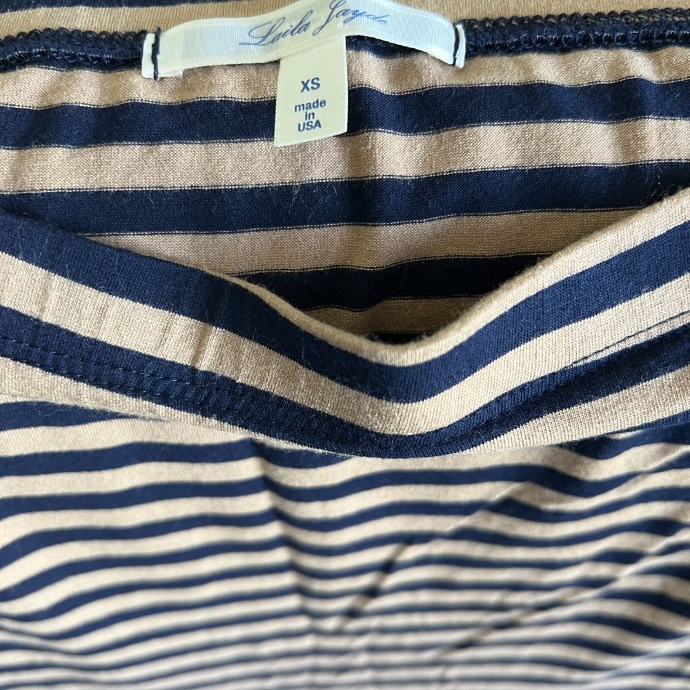 [Laila Jayde] Mermaid Style Striped Skirt with High-Low Hemline XS